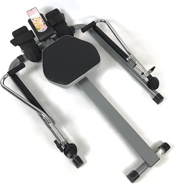 Rowing Machine, For Household Use, Foldable, Full Body Exercise, 12 Levels of Load Adjustment, Hydraulic Resistance Adjustment, Simulation Rowing Machine, Space Saving Exercise, Cardio Exercise, Diet Equipment, Muscle Training, Training Equipment, B