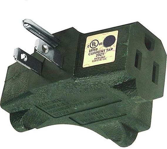 3 Way Outlet Wall Plug Adapter (T Shaped Wall Tap) 3 Prong
