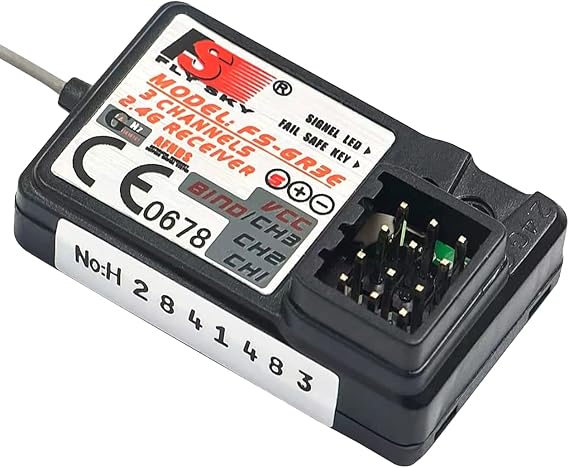 Flysky FS-GR3E Receiver AFHDS Long Range 3CH 2.4GHz Surface Receiver for FS-GT2 FS-GT2B FS-GT3B FS-GT3C FS-IT4S Transmitter RC Car Boat (1pc)