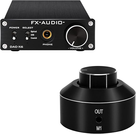 FX-Audio DAC-X6 Headphone amp dac Combo + KGUSS Mini Active Volume Control Knob