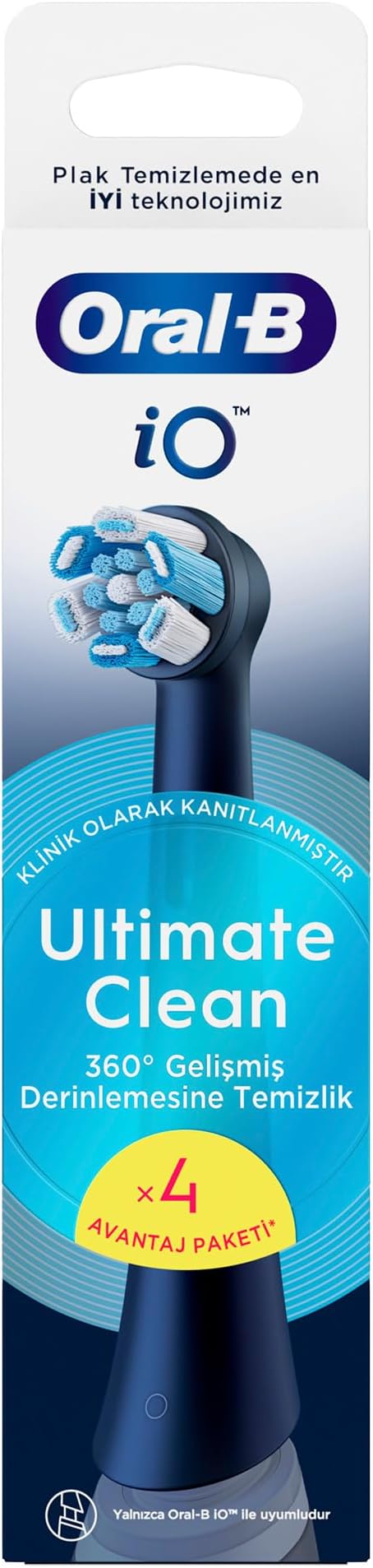Oral-B iO Ultimate Clean Siyah Diş Fırçası Yedek Başlığı 4 Adet