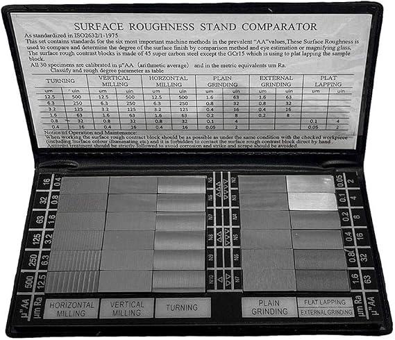 30 Pc Specimen Surface Roughness Comparator Composite Pocket Set