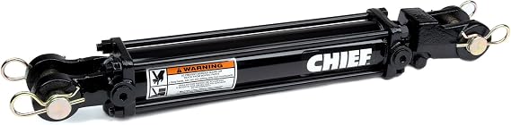 Chief TC3 3000 PSI Tie-Rod Cylinder for Double Acting 3.5'' Bore x 14'' Stroke - 1.5 Rod Dia #8 SAE Port Retracted 24.25" and Extended Length 38.25" and 1 Pin Dia