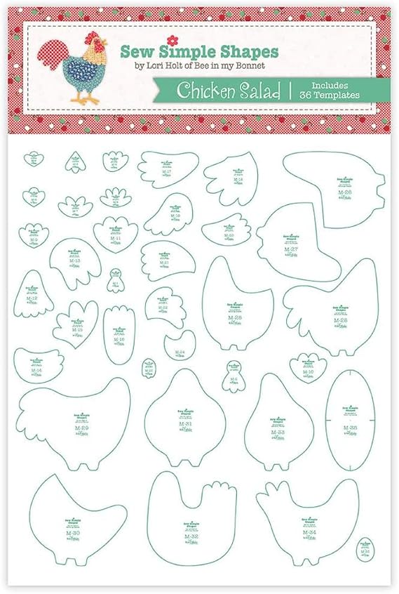 Riley Blake Design Lori Holt Chicken Salad Simple Shapes, Clear (STT-24571)