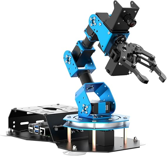 HIWONDER 6DOF Robotic Arm Kit Powered by Raspberry Pi 5 4GB AI Vision Programming Robot Arm ROS Open Source for Adults and Teens(Developer Kit)