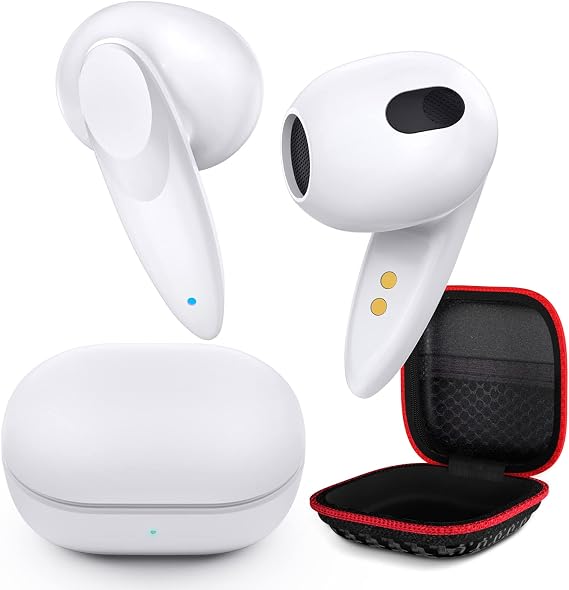 TITACUTE Wireless Headset, Bluetooth Headset Mini In-Ear Noise Canceling Deep Bass Headset for iPhone 13 Pro Max 14 11 XR 8 Samsung A53 S23 A14 S22 S21 S20 Galaxy Z Flip Google Pixel 6 6a 7