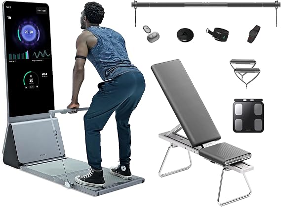 AEKE Smart Home Gym System- Fitness Mirror K1: AI-Powered All-in-One Fitness Machine for Full-Body Strength Training and Personalized Workouts
