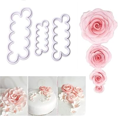 Aremazing 3D Rose Flower Ever Cutter Fondant Mold Cake Decorating Maker Mould Baking Tool Accessories