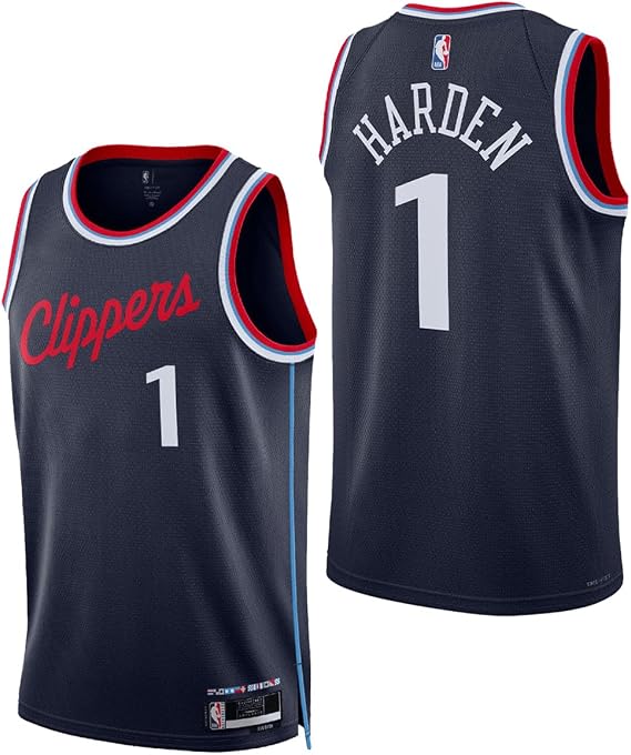 Outerstuff James Harden Los Angeles Clippers #1 Youth Size Icon Player Name & Number Swingman Jersey