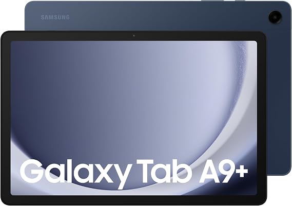 Samsung Galaxy Tab A9+ Android Tablet, 64GB Storage, Large Display, 3D Sound, Navy, (UK Version)