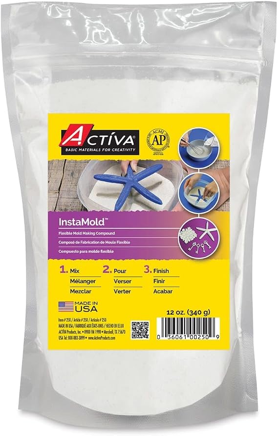 Activa InstaMold Temporary Mold Compound, 12-oz (340g) | Create Quick, Perfect Reproductions of 3D Objects