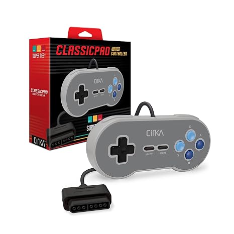 Cirka Classic Wired Controller Compatible with Retro Gaming Consoles | 10-Foot Cable, Ergonomic Design