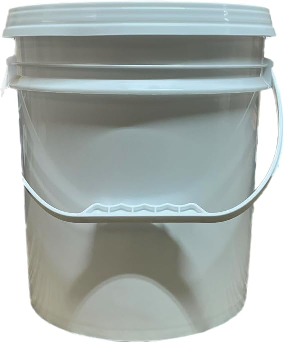 2.5 Gallon Bucket Food Safe Container with Lid (White, 1pc with Lid) Great for All-Purpose Usage