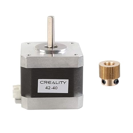 Creality Official 42-40 Stepper Motor with Extruder Gear, 2 Phase 1A 1.8 Degree 0.4 N.M for 3D Printer Extruder, Compatible with E-axis of Ender 3/Ender 3 V2/Ender 3 pro/Ender 5/CR-10 3D Printer | 2 Phase 1A 1.8 Degree 0.4 N.M for 3D Printer Extruder, Compatible with E-axis of Ender 3/Ender 3 V2/Ender 3 pro/Ender 5/CR-10