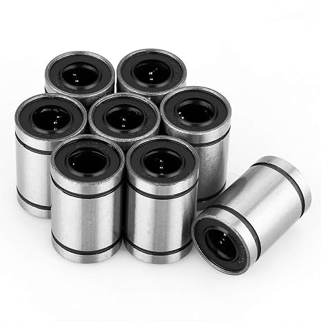 Linear Ball Bearing, 8pcs LM10UU Linear Bearings 19mm*24mm/ 0.75in*1.14in Motion Ball Bearing Bushing Bearings for 3D Printer CNC Parts
