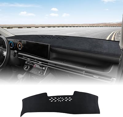 KUNGKIC Dash Cover Custom for Hyundai Tucson 2025 2026 Interior Dashboard Pad Carpet Mat Flannel Sunshield Protector Pad Accessories Non-Slip Black Flannel