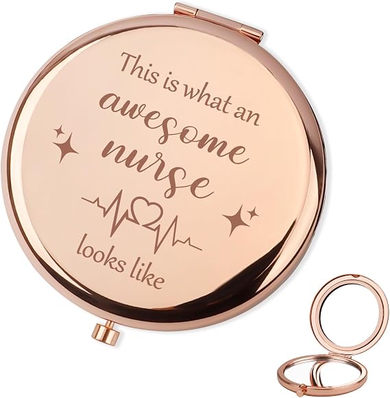 Nurse Gifts Compact Makeup Mirror,Nurse Gifts for Women,Medical Student Paramedic Gifts,Student Nurse Gifts,Graduation Presents,Gifts for Nursing School Graduation Gifts,Nurses Day Birthday Gifts