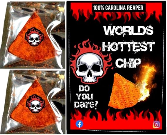2 x Hottest Chip in the UK - Carolina Reaper Extreme heat UK - Box of two. Challenge