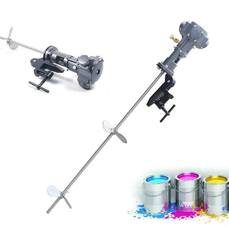 Pneumatic Paint Mixer 50 Gallon 1/2 HP Barrel Ink Coating Paint Air Agitator Stainless Steel Blade Diameter Automatic Stirring Machine Drill Paint Mixer for Industrial Barrel Ink Coating US Stock