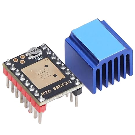 TMC2209 3D Printer Stepper Motor Driver, Stepstick Stepper Motor Driver Module with Heat Sink for 3D Printer Controller Mother Boards