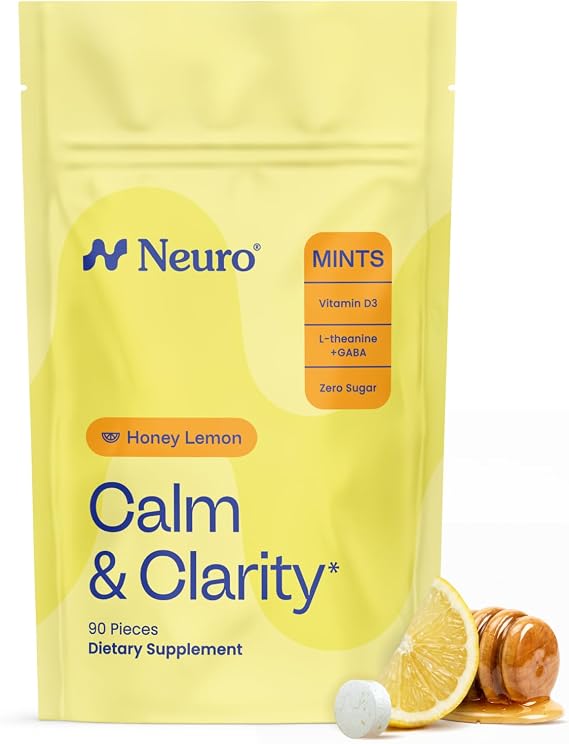 Neuro Calm & Clarity Mints, Honey Lemon, 90 Count