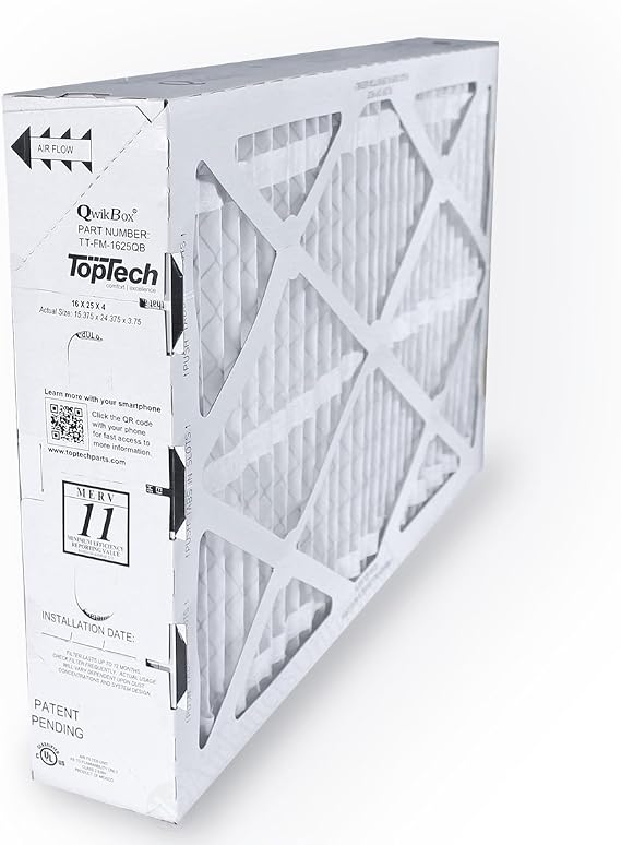 TechPure TT-FM-1625 QB OEM Replacement Filter - QwikBox(R)-(Assembly Required, See Description & Images) | Genuine OEM for TechPure TT-MAC-1625 air cleaner; ships flat, assembly required before install