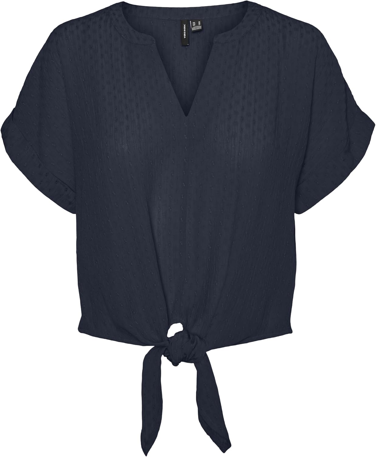 VERO MODA VMGABBI SS CROPPED TIE TOP WVN GA Tişört Kadın