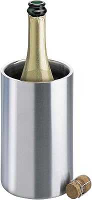 Isosteel VA-9568 Bottle Cooler Double-Layered 188 Stainless Steel with Matt Brushed Surface