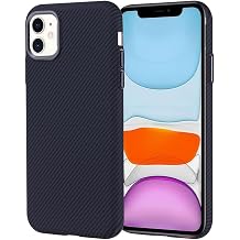 Kilifplus Case Compatible with Apple iPhone 11 Carbon Fiber Look Next Cover with Magsafe Charging Feature [Fully Compatible, Carbon Fiber Look] - Black