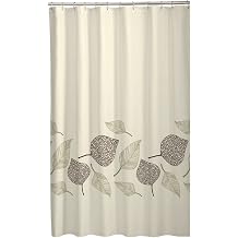 Maytex Mills Fossil Leaf Fabric Shower Curtain, Natural