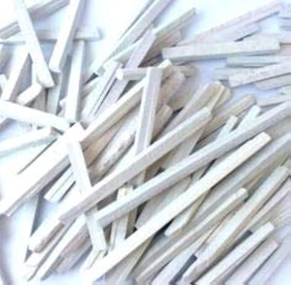 50 White Slate Pencils – Natural Chalk Pencils for Writing, Drawing, Crafting, and School Use
