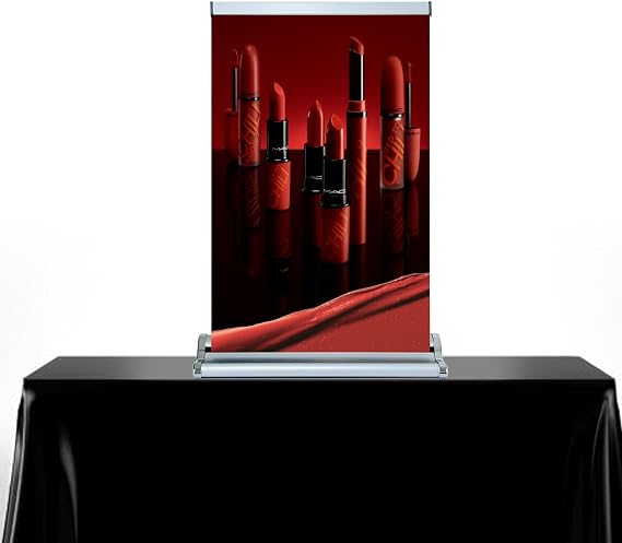 18" x 20 ~ 30 Inches Mini Tabletop Deluxe Retractable Banner Stand with Padded Canvas Bag and Box (Stand ONLY)