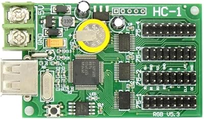 HC-1 HC-1S USB Full Color LED Control Card U-Disk Asynchronous Led Controller Hub75b Port for p3,p4,p5,p6,p8,p10 Display ModuleSize:HC-1S