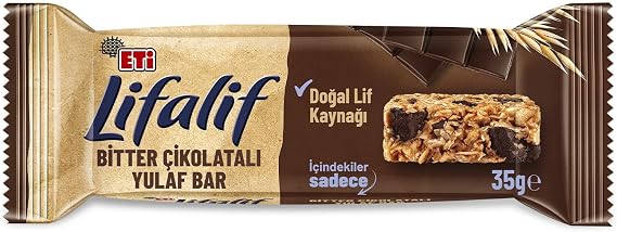 Eti Lifalif Bitter Çikolatalı Yulaf Bar 35 g x 16 Adet