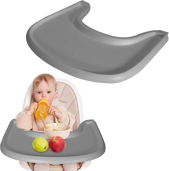 Tray Compatible with Stokke Tripp Trapp Chair, High Chair Tray Accessories for Toddler 6-36 Months, Full Cover High Chair Placemat for Stokke Highchair with Smooth Surface and Strong Suction