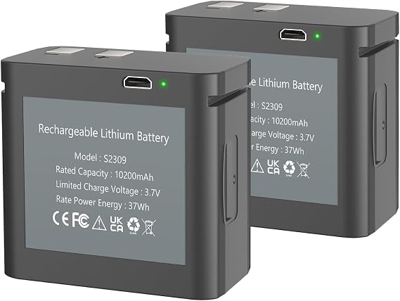 2 Pack LIT-10 Rechargeable Battery for Spypoint Cellular Trail Camera | Trail Camera Battery Compatible with LM2, CELL-LINK Series, Including Charging Cable