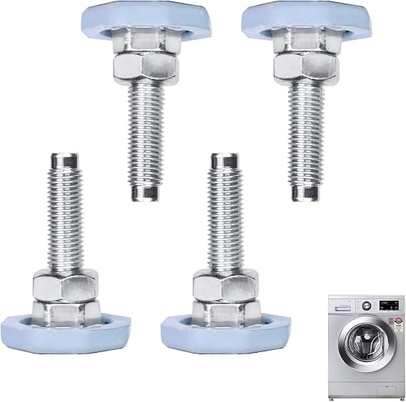 4 PCS AFC72755401 Washing Machine Leveling Legs for LG Front Load Washers GalvanizedRust Noise Reduction, Adjustable 2in Base Replacement Feet