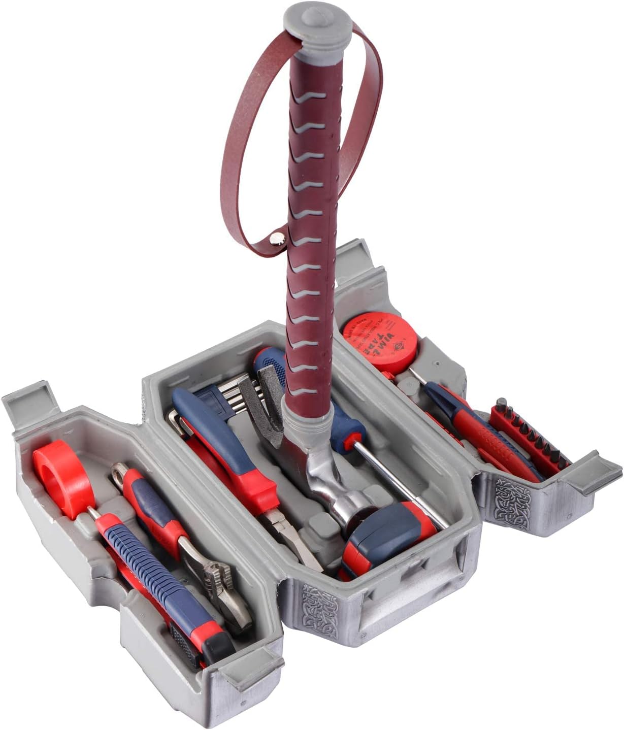 Thor Hammer Tool Kit, Daily Repair Filled Household Tool Case Pliers DIY Repair Kits Multi Tools Thor Hammer Accessories Christmas Set