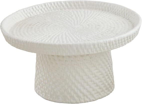 Mud Pie Woven Ceramic Pedestal, Large