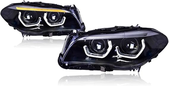 LED Headlights For BMW 5 Series F10 F18 2010 2011 2012 2013 2014 2015 2016 LED Headlamp Car Lights Full LED Projector Front Lights Turn Signal Plug Play Headlamps Assembly(10-13 Have AFS)