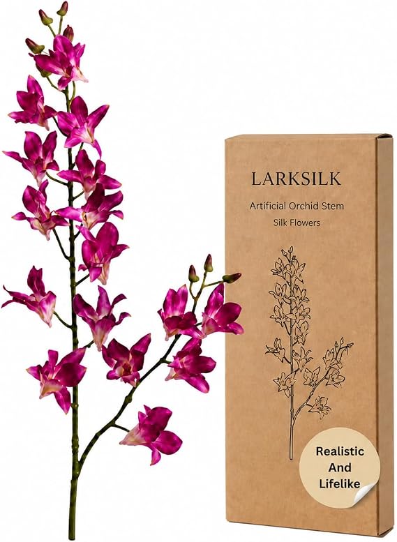 Larksilk 34in Purple Dendrobium Orchid Stem