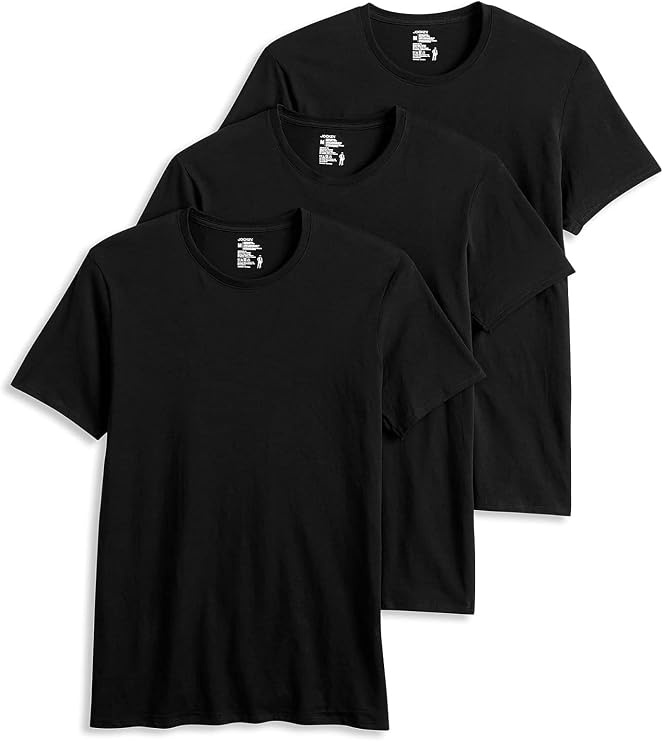 Jockey Men's Undershirt Cotton Stretch Crew Neck T-Shirt - 3 Pack