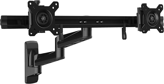 StarTech Wall Mount Dual Monitor Arm 24in up to 11lb/5kg, Articulating