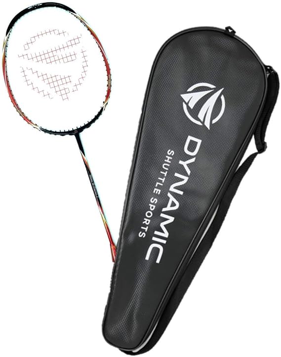 Titan G-Force 7 Professional Carbon Fiber Badminton Racquet, Lightweight Badminton Racket Including Cover