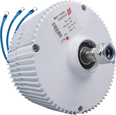 Mars Rock 300W 1224v Permanent Magnet Generator for DIY Horizontal Wind Turbine Generator Windmill Exercise Bike Hydro Turbine Electric Motor and BaseG300W 12V