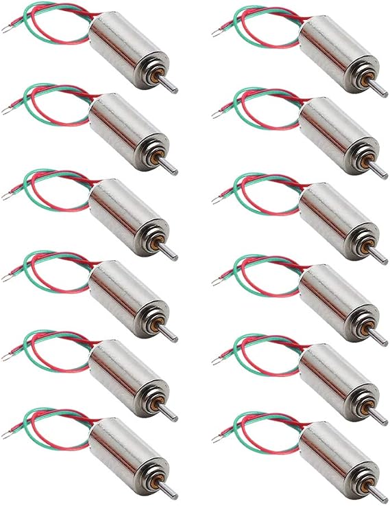12PCS Micro Coreless Vibration Motor 4x8mm | DC1.5-3.7V, 42000RPM, Coreless Brushed, Electric Motors
