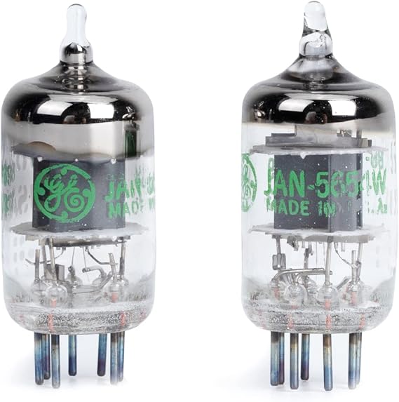 Fosi Audio 7-Pin 5654W Tested/Matched Vacuum Tubes Substitute for 6AK5 6J1 6J2 6J1P EF95 Preamplifier Tubes (2PCS)