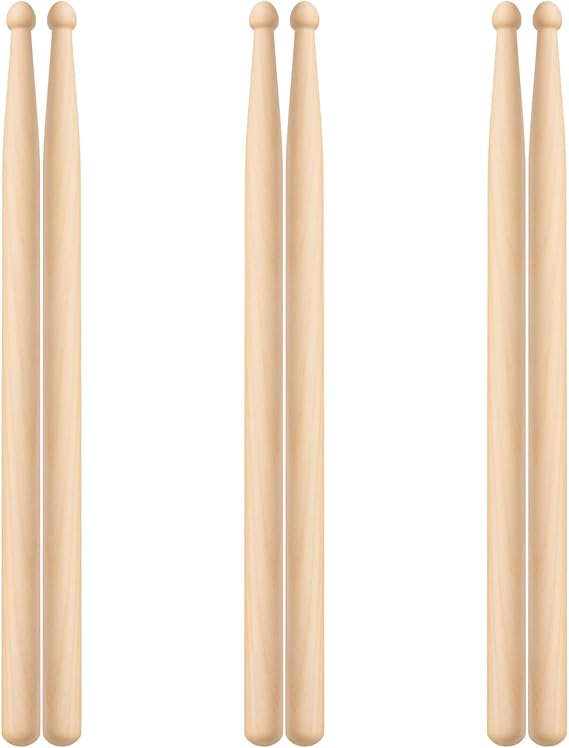 3 Pairs Drum sticks 5A, Modern Drumsticks for Drums
