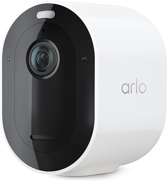 Arlo Pro Security Camera 2K HDR - Wireless Outdoor Camera, Rechargeable Removeable Battery, Event Captions, Emergency Response, 1-Month Trial of Secure Plan, 1 Cam, White
