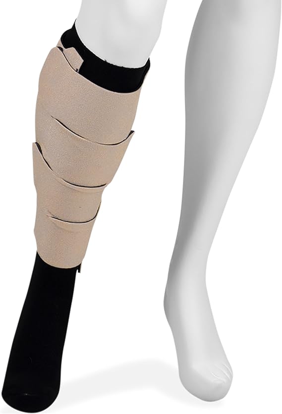 Juzo Reversible Versatile Support 30-60mmHg Calf Compression Wrap, Beige, L Regular